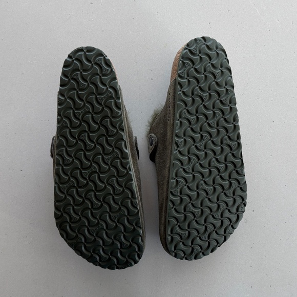 Birkenstock - Boston Shearling - Suede Leather - Thyme - US Men’s 13 - 46 - Picture 8 of 9